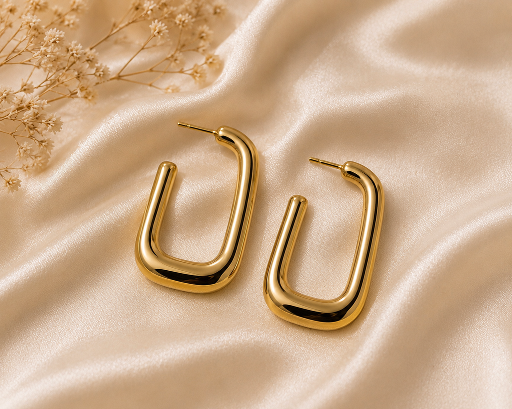 Square Edge Hoops