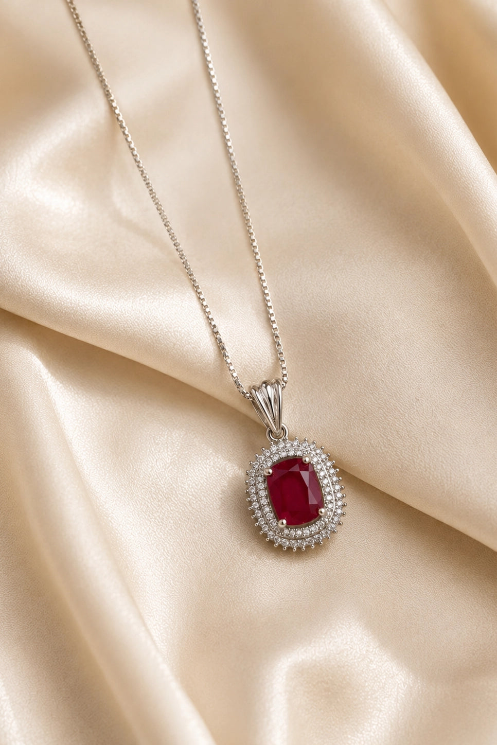 Ruby Halo Pendant