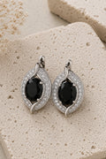 Onyx Leaf Studs