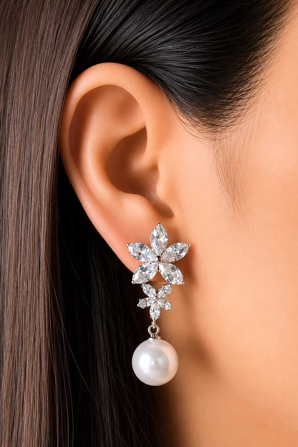 Crystal Bloom Pearl Drops