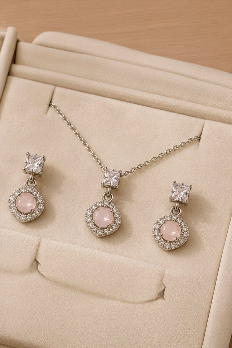 Rosette Halo Pendant Set