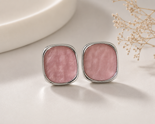 Blush Shell Oval Studs