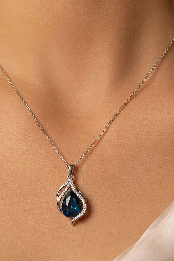 Sapphire Teardrop Pendant