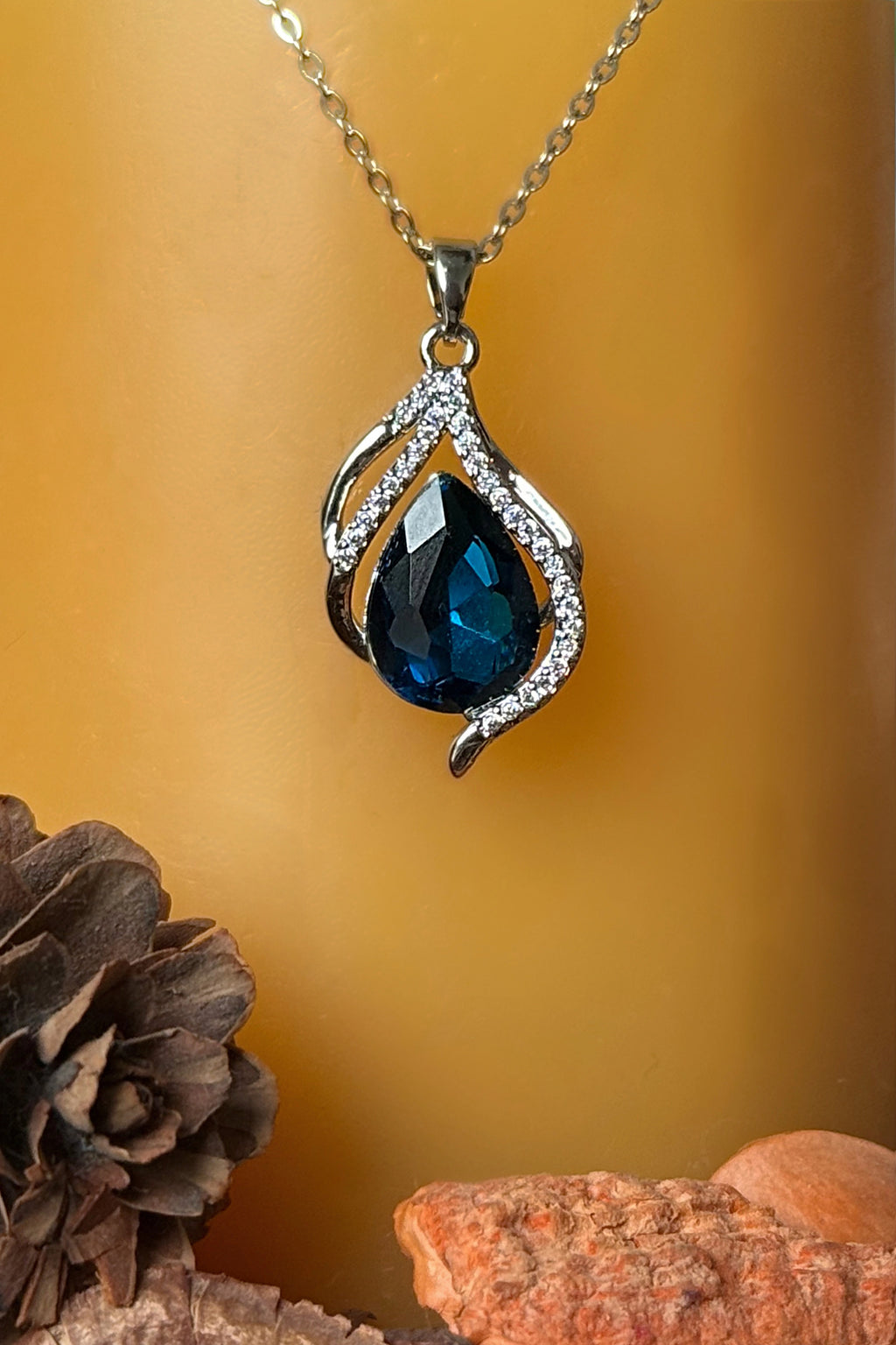 Sapphire Teardrop Pendant