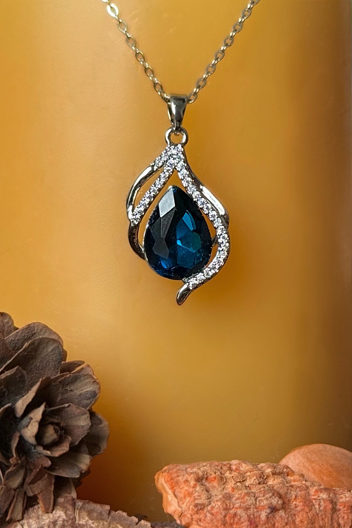 Sapphire Teardrop Pendant