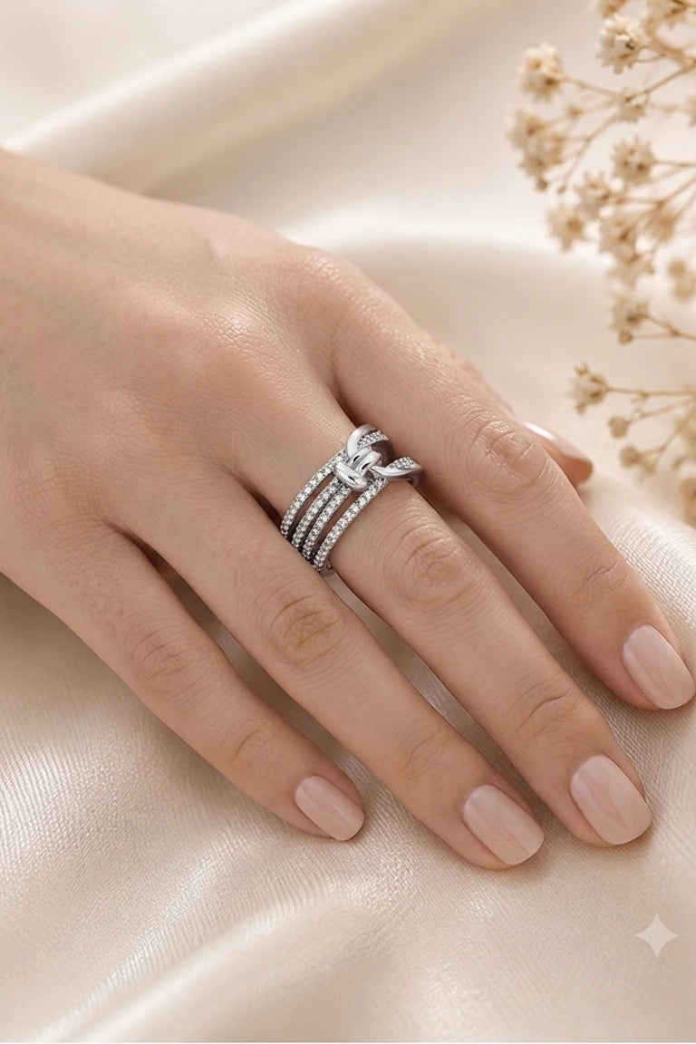 Knot Multi-Band Ring