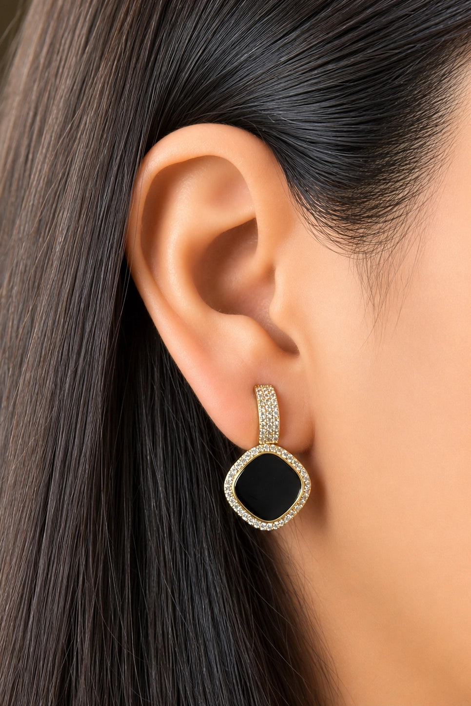 Noir Pave Drops