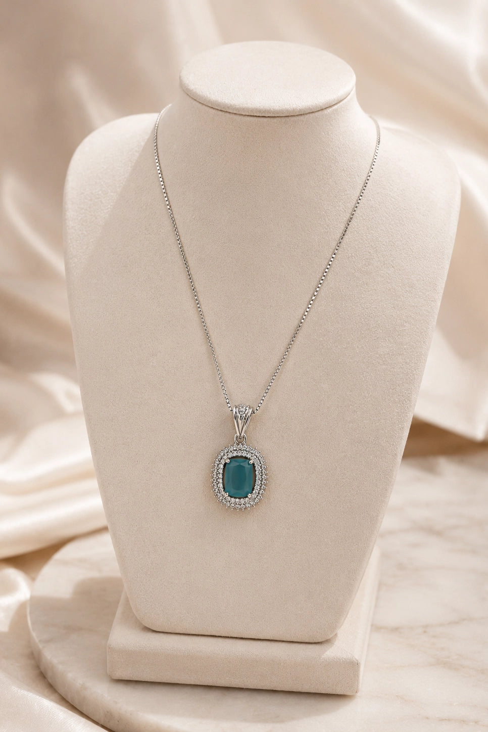 Aqua Halo Pendant