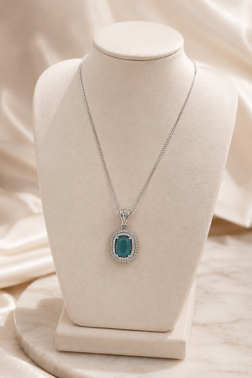 Aqua Halo Pendant