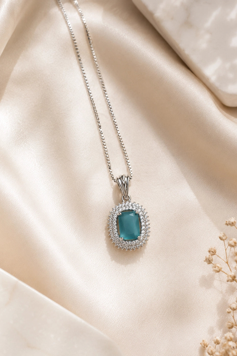 Aqua Halo Pendant