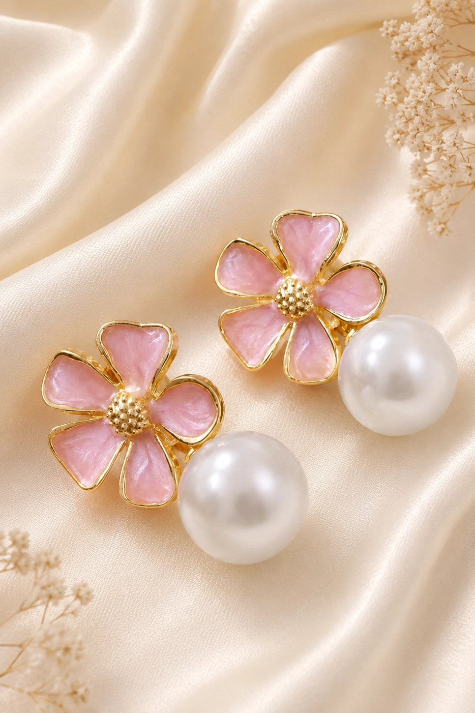 Fleur Pearl Drops-Pink