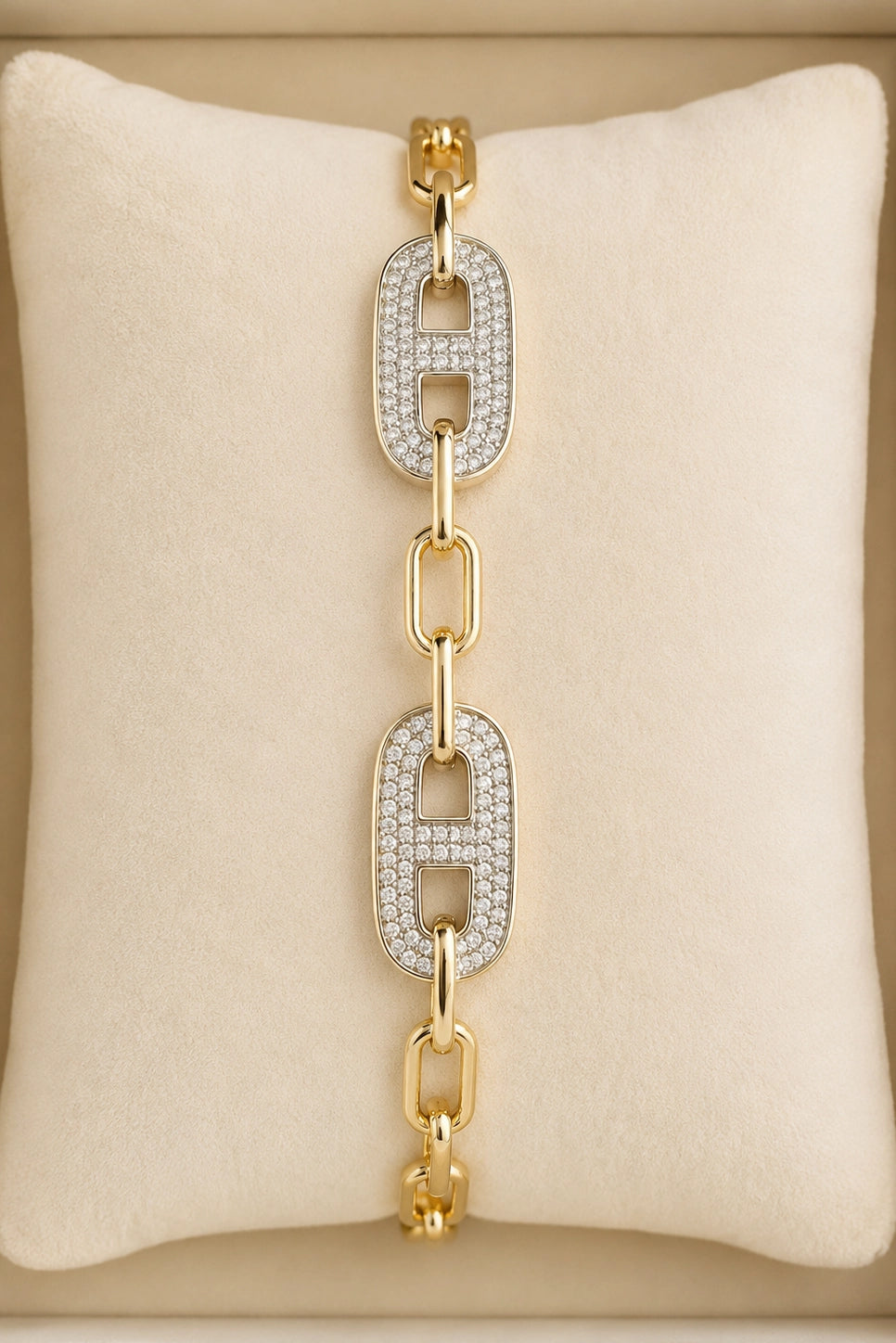 Pave Mariner Chain Bracelet