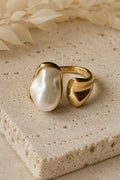 Pearl Pebble Ring