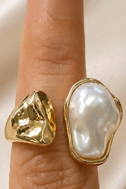 Pearl Pebble Ring