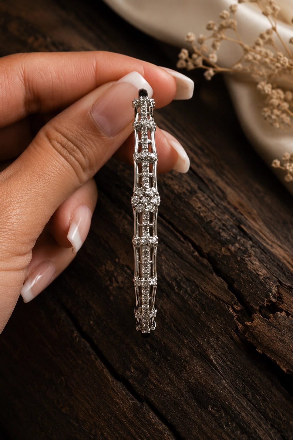 Bamboo Pave Bangle