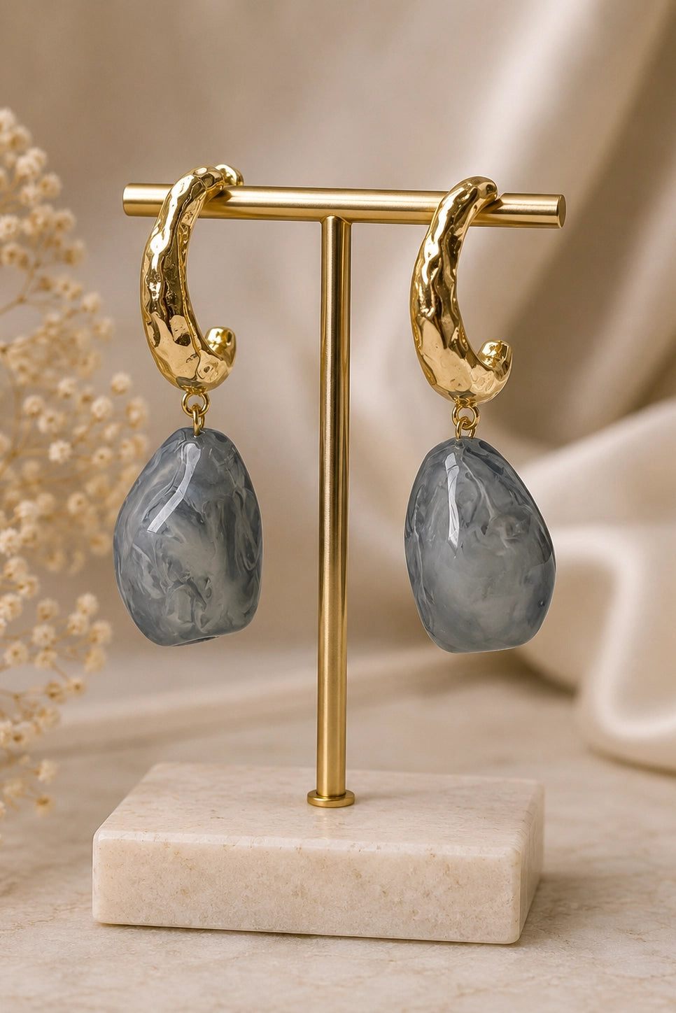 Storm Stone Hoops