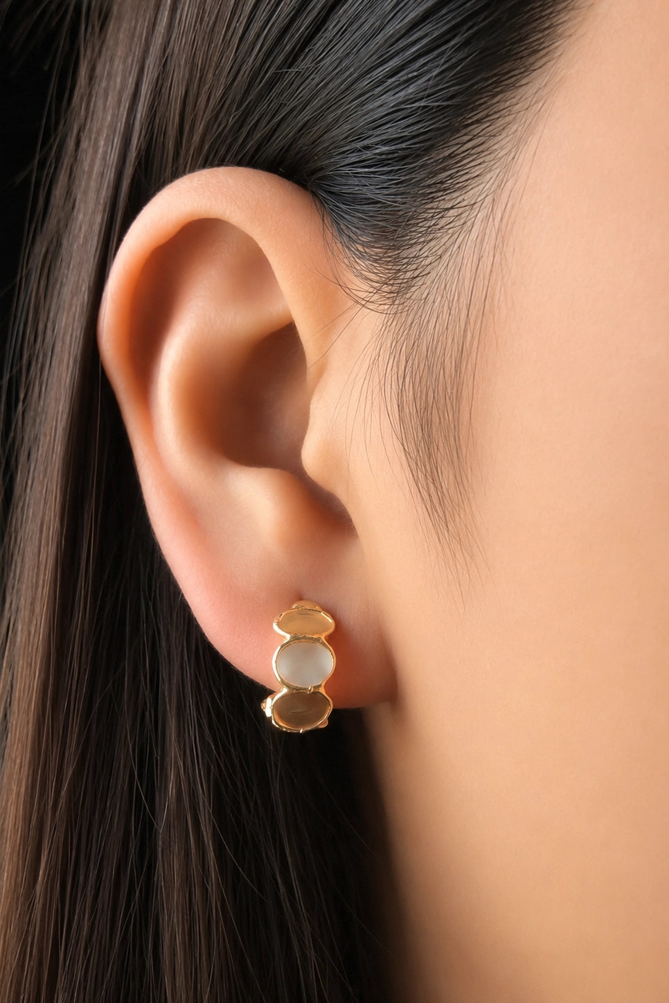 Pebble Enamel Hoops
