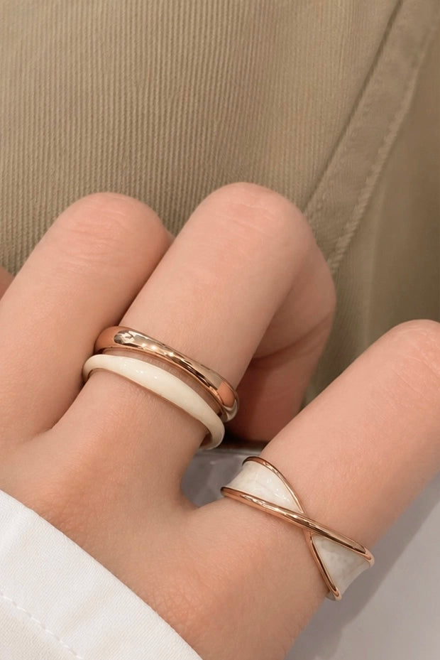 Gold Enamel Duo Set (2 pc)