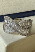 Baguette Crossover Ring