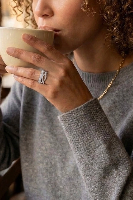 Wave Pavé Ring
