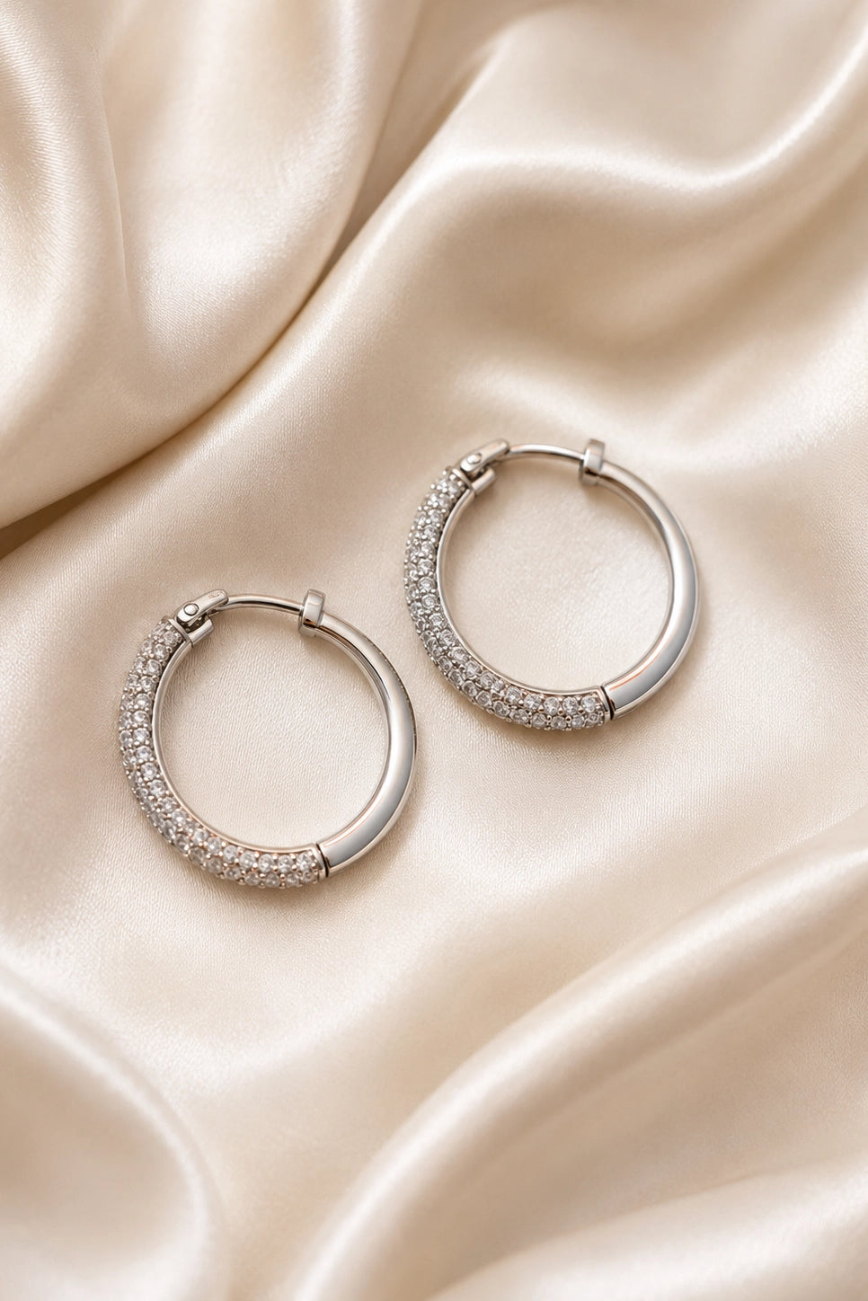 Pave  Crystal Hoop Large