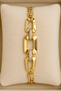 Two-Tone Curb Link Bracelet