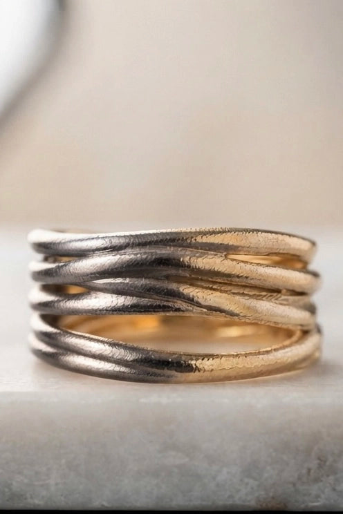 Gold Strand Wrap Ring