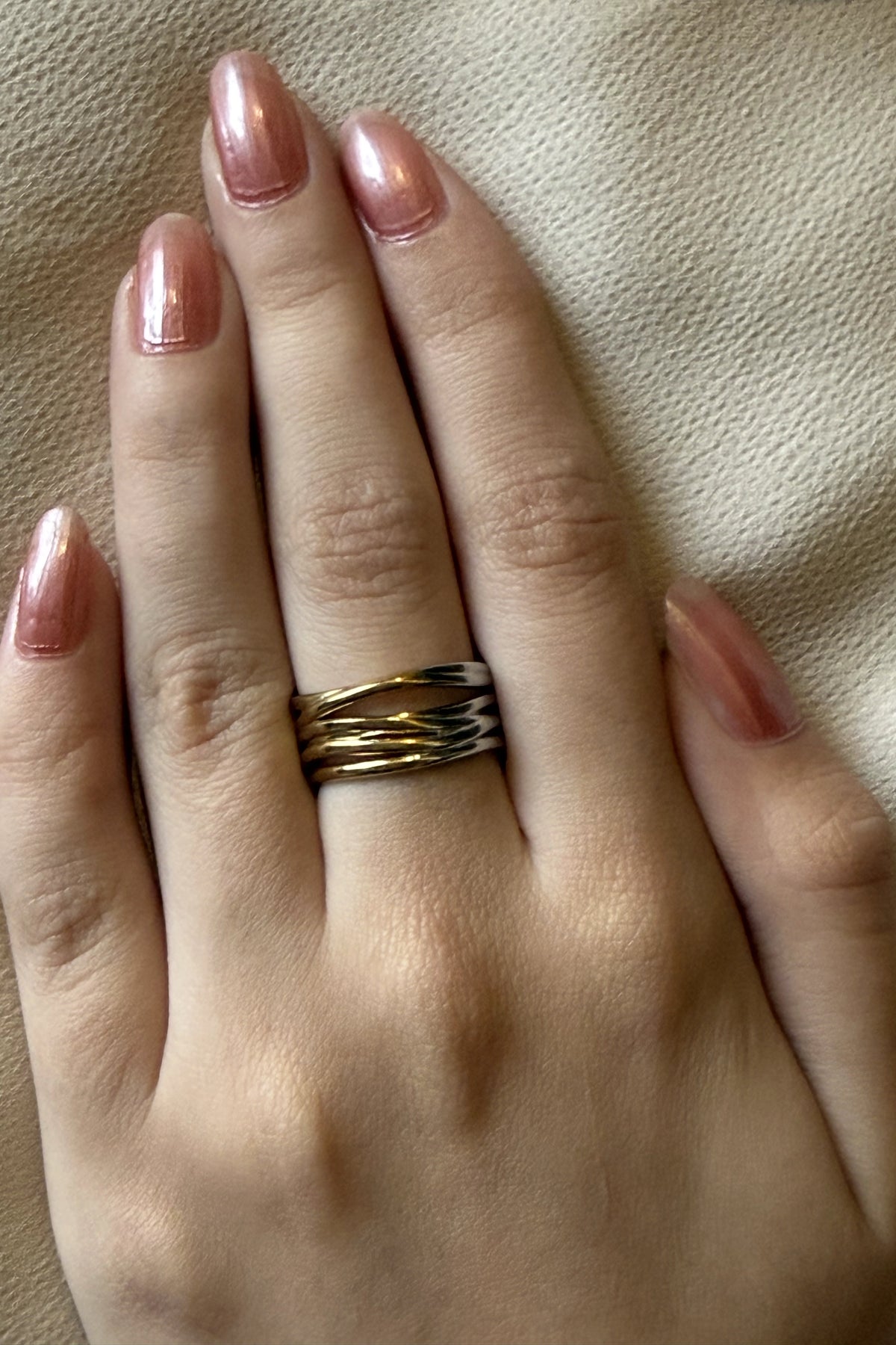 Gold Strand Wrap Ring