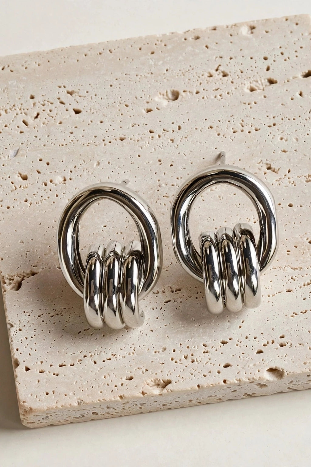 Silver Coil Ring Studs