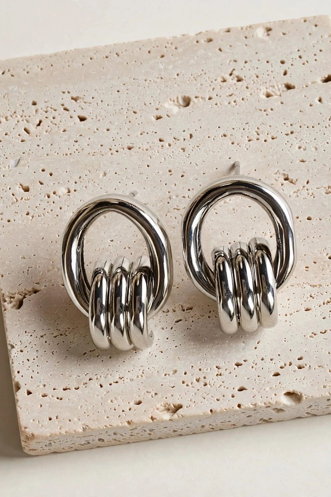 Silver Coil Ring Studs