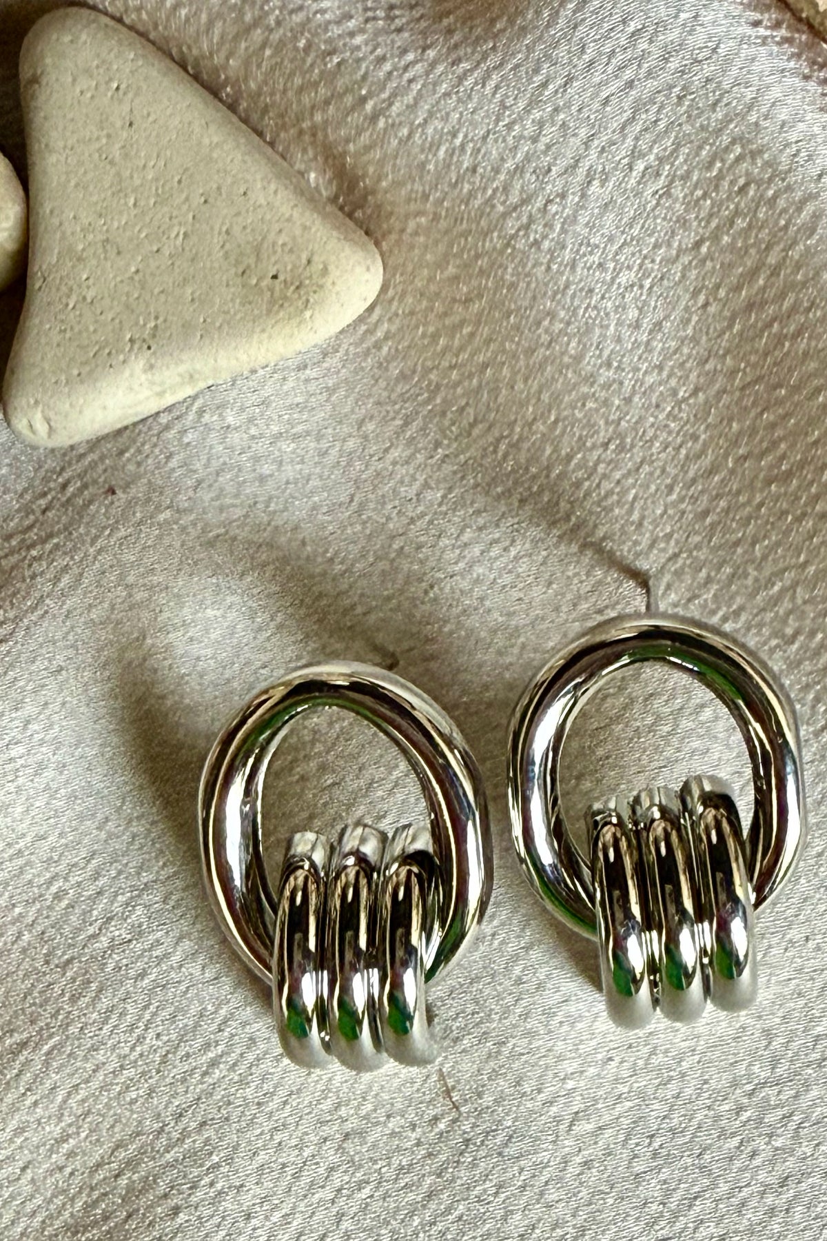 Silver Coil Ring Studs