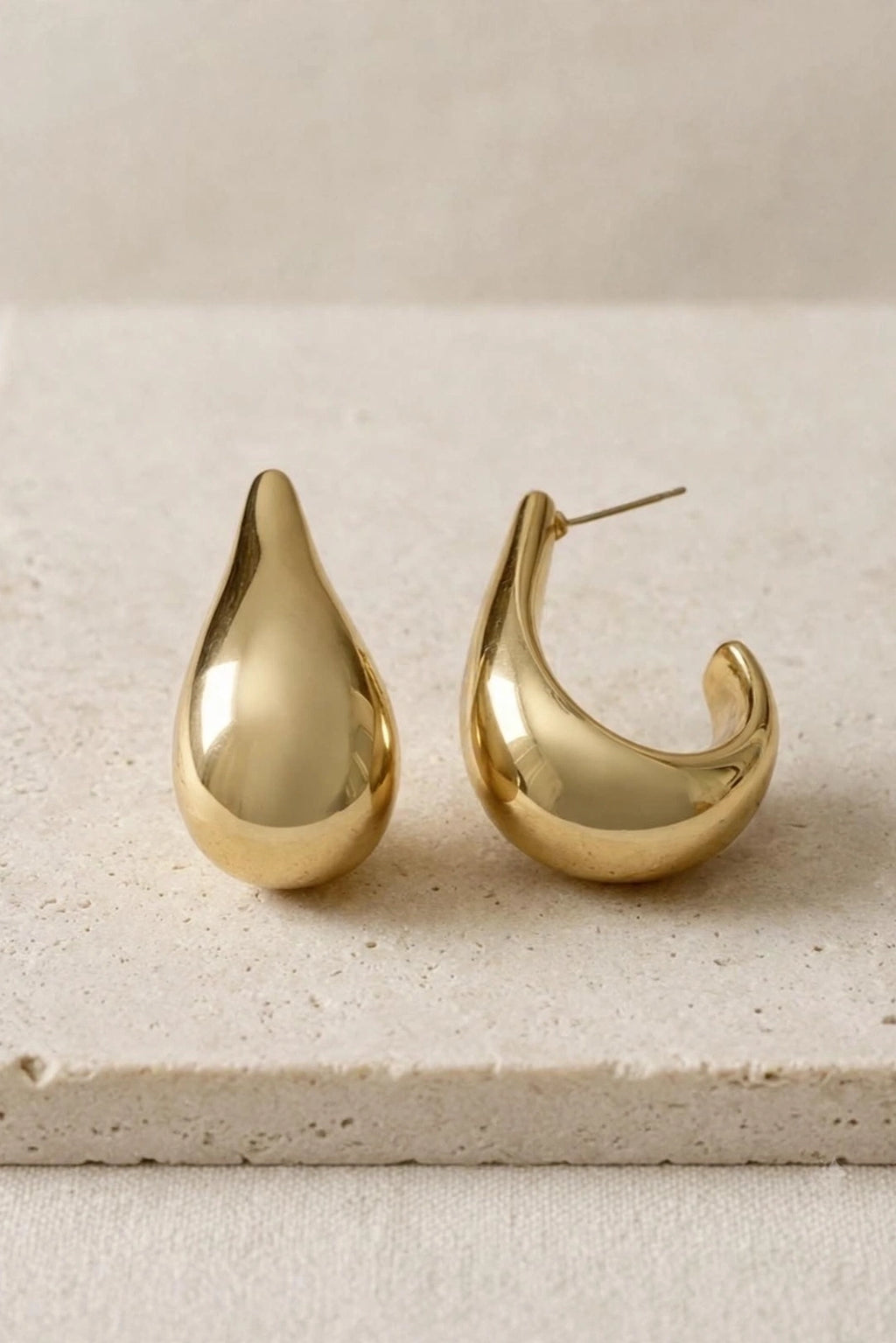 Teardrop Puff Hoops
