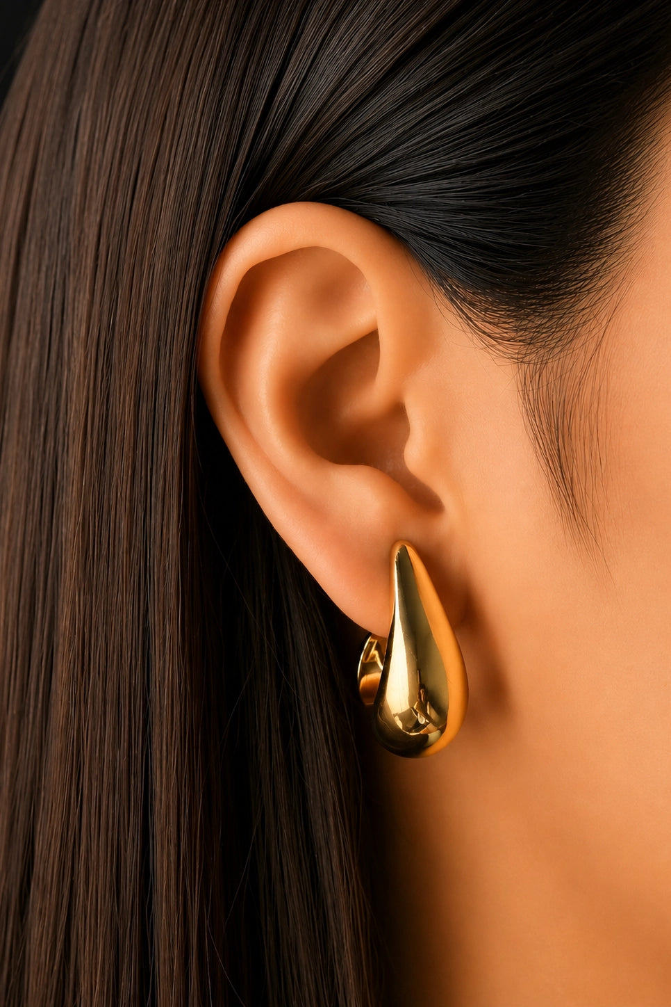 Teardrop Puff Hoops