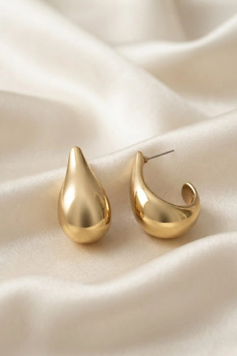 Teardrop Puff Hoops