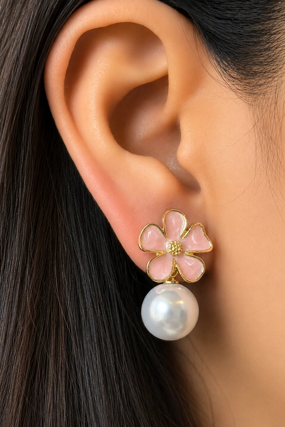 Fleur Pearl Drops-Pink