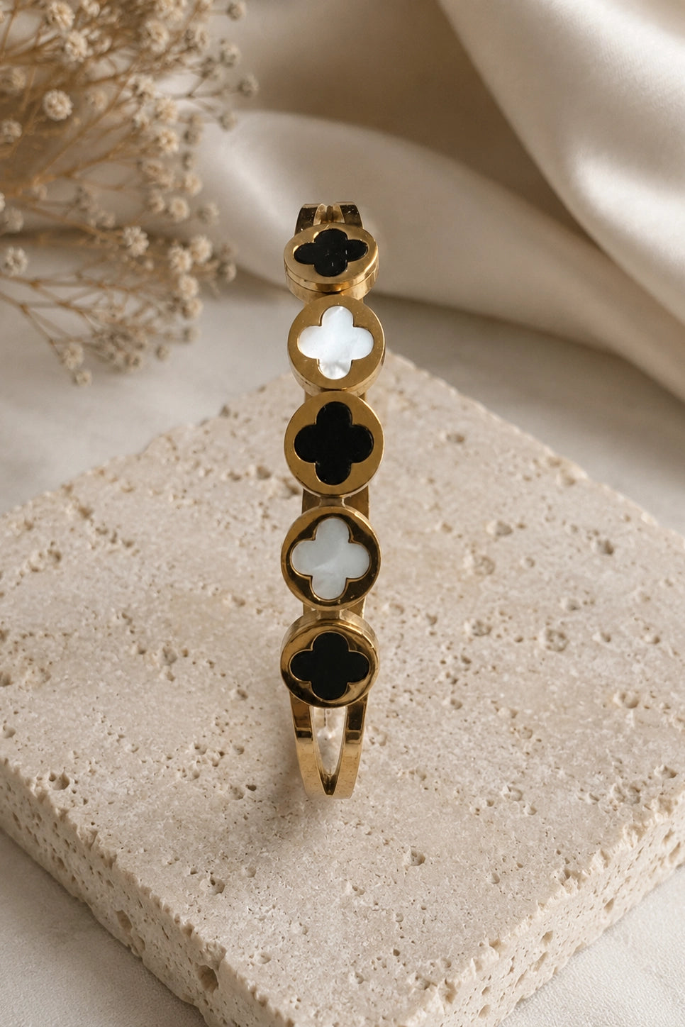 Clover Medallion Bangle
