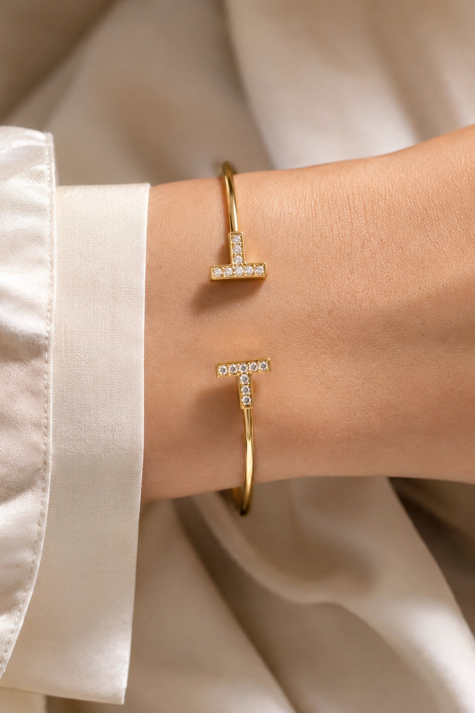 Crystal T-Bar Cuff
