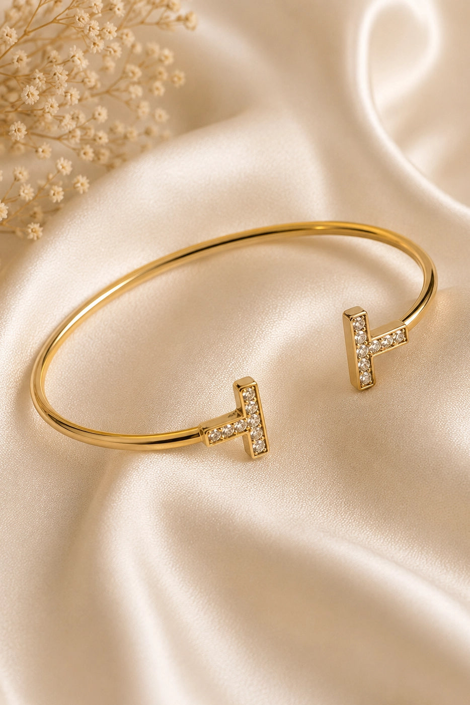 Crystal T-Bar Cuff