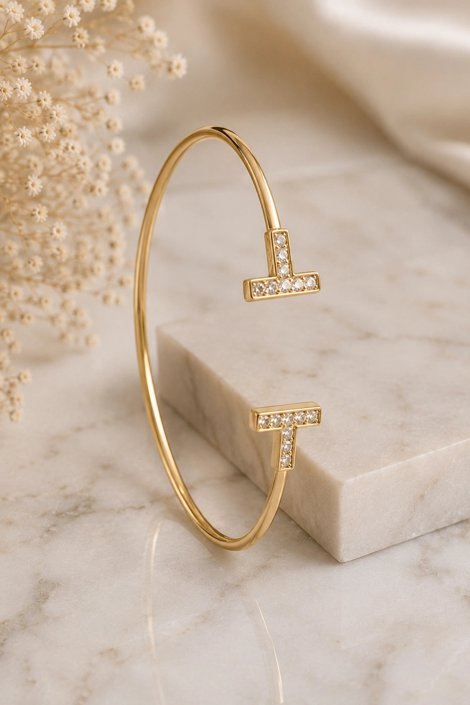Crystal T-Bar Cuff