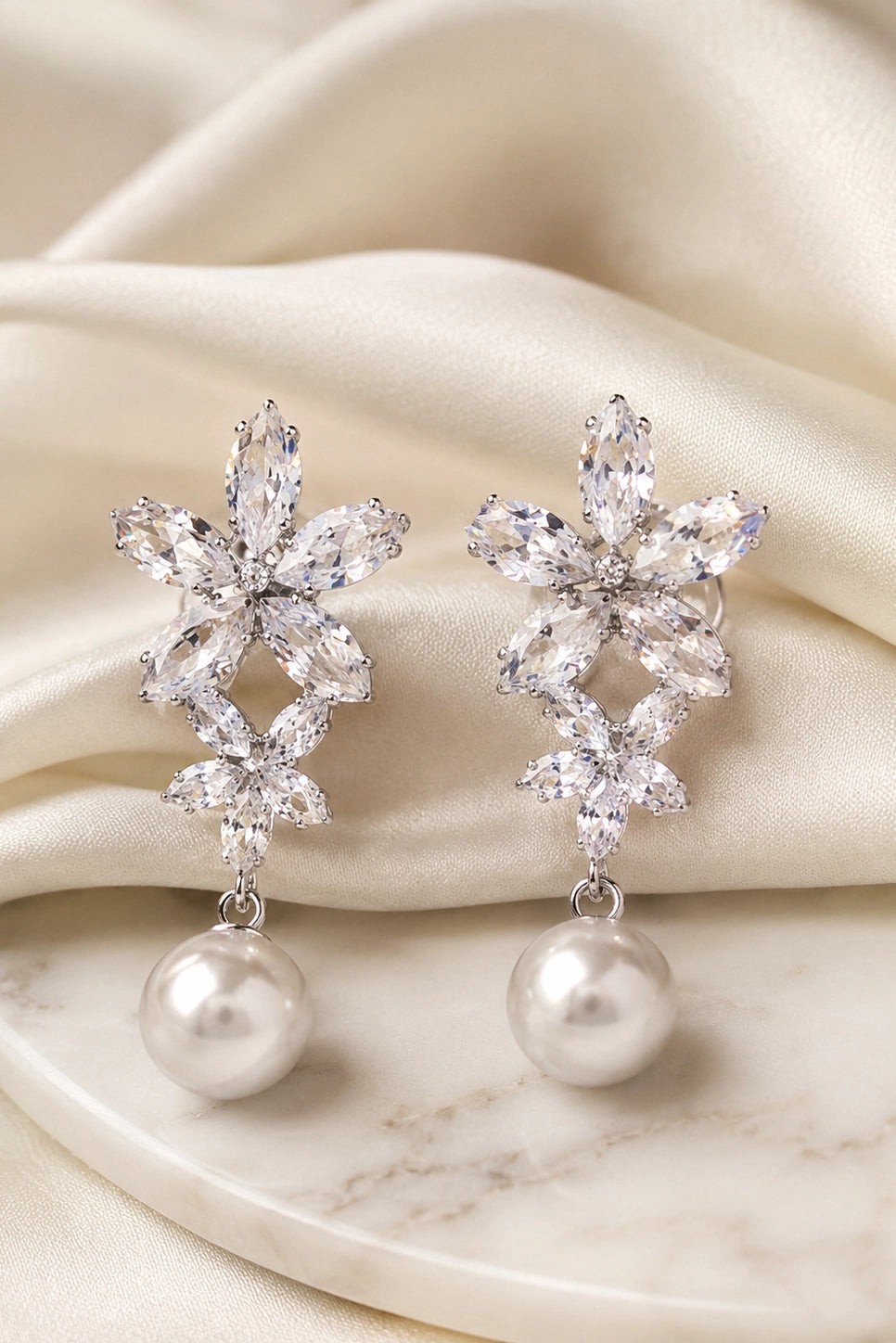 Crystal Bloom Pearl Drops
