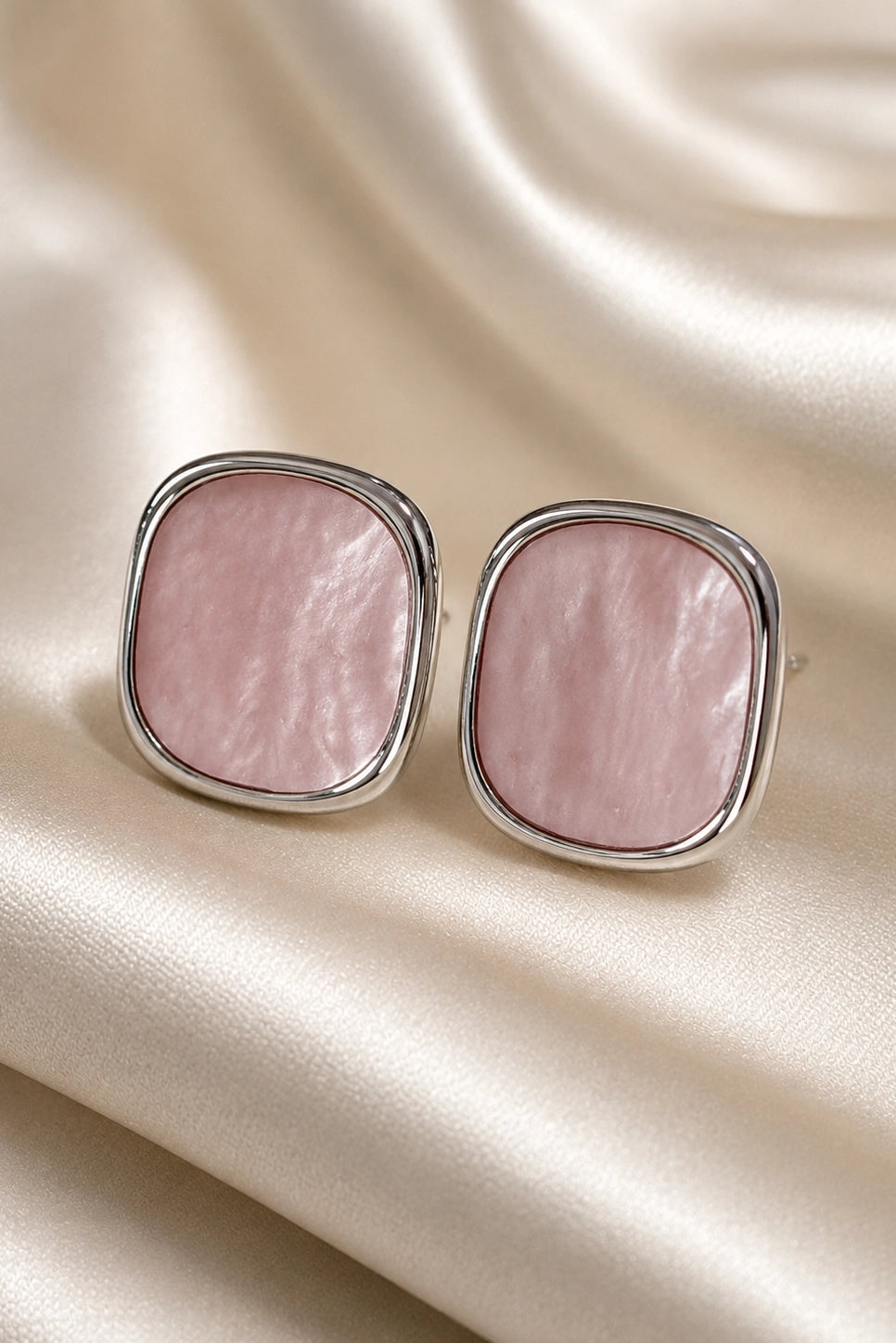 Blush Shell Oval Studs