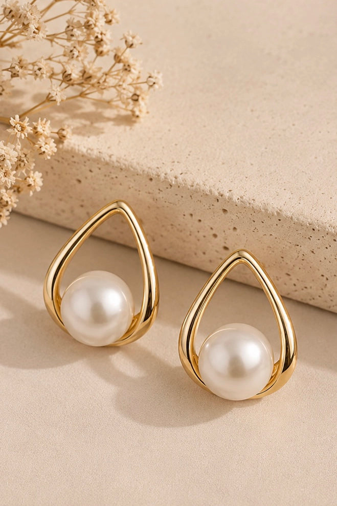 Pearl Triangle Studs