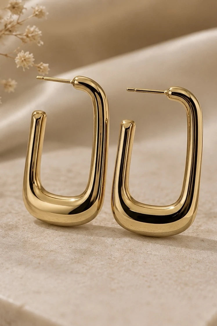 Square Edge Hoops