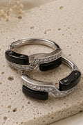 Onyx Zigzag Hoops