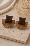 Raffia Fan Studs