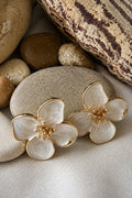 Gardenia ivory Petal Studs
