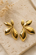 Gold Leaf Stud Earrings