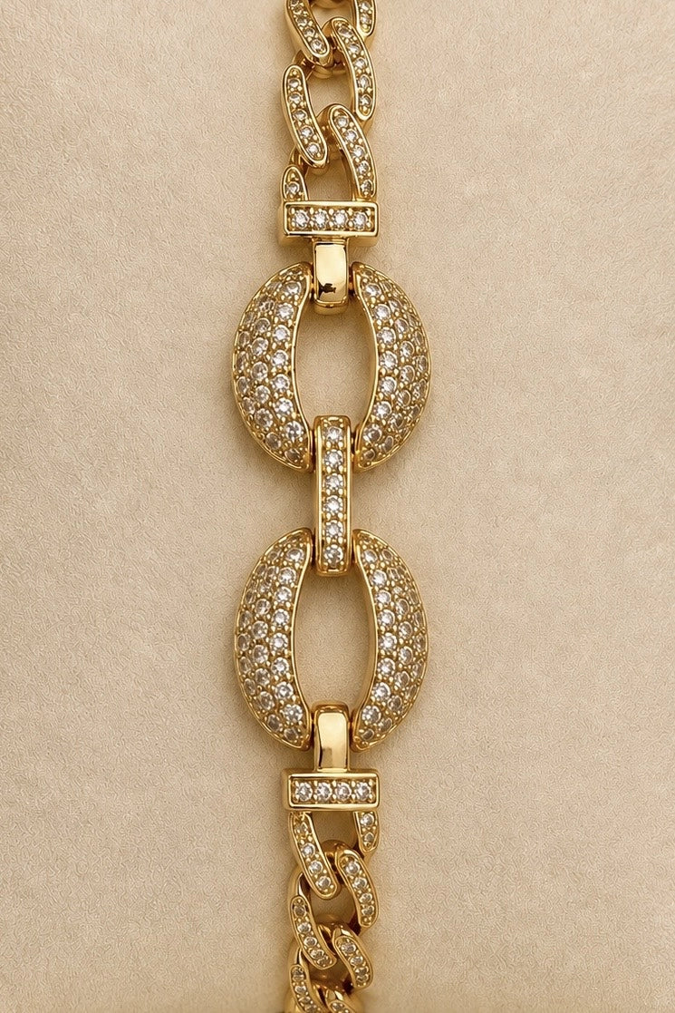 Crystal Circle Link Bracelet
