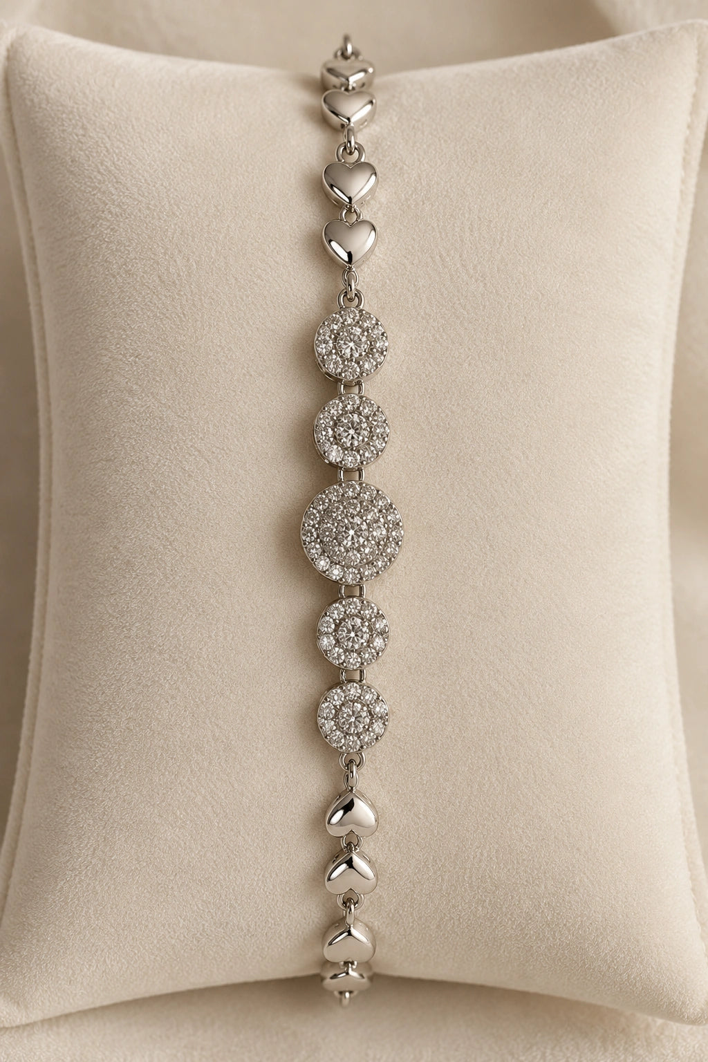 Silver Crystal Link Bracelet