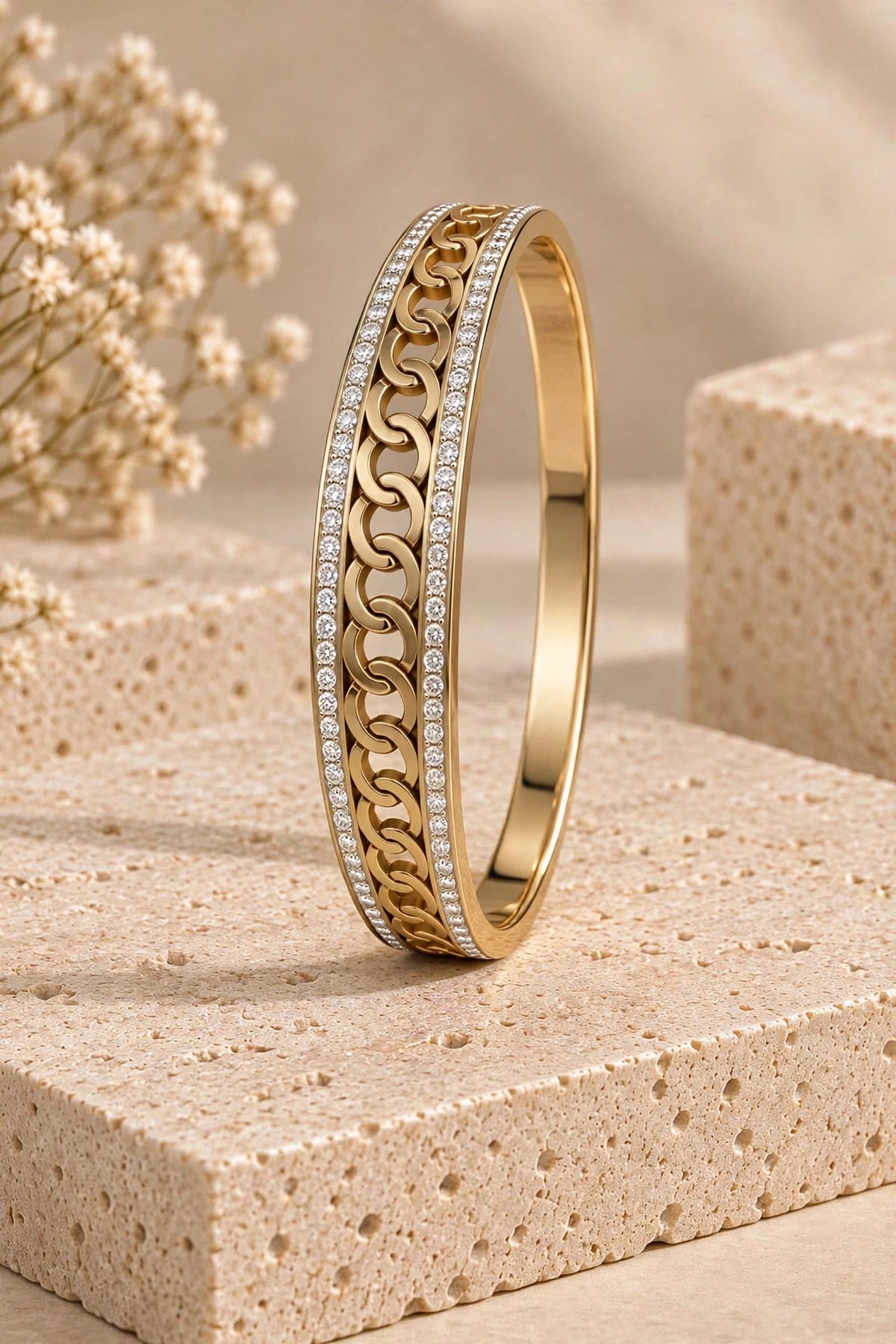 Champagne Gold Pave  Bracelet